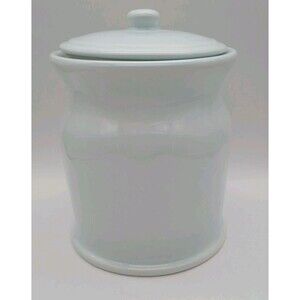 VTG Martha Stewart Everyday 8.5″×7″ Pastel Blue Canister Cookie Jar Sealed Lid
